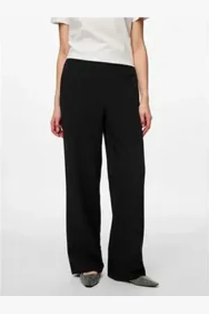 Pieces® Anzughose PCBOSELLA HW WIDE PLAIN PANT NOOS schwarz M (38)