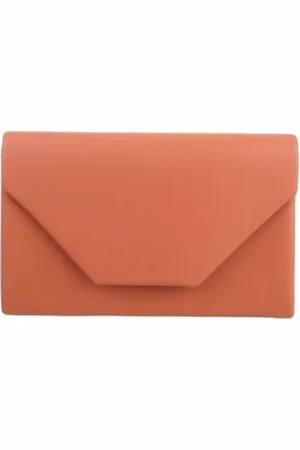 Ital-Design Clutch Kleine, Damentasche abendtasche schultertasche in Beige orange