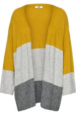 JACQUELINE DE YONG Cardigan Strickjacke Curvy Gardigan (1-tlg) ED-SOFT gelb 42