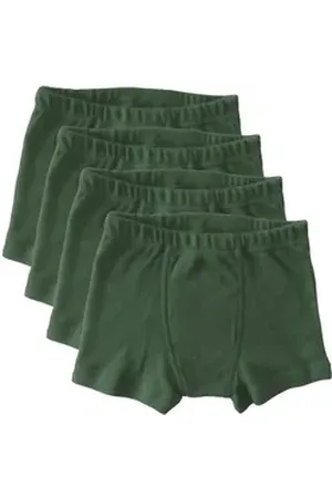 Hermko Boxer 2900 4er Pack Jungen Pants - reine Bio-Baumwolle grün 164
