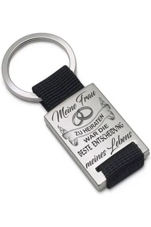 Lieblingsmensch Schlüsselanhänger Meine Frau - Die beste Entscheidung - ein tolles Geschenk (Schlüsselanhänger mit Gravur, inklusive Schlüsselring), Robuste und filigrane Lasergravur