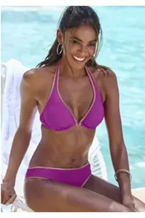 Bruno Banani Bikini-Hose Milano mit kupferfarbener Paspel rosa 42