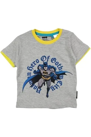 Batman ELEVEN PARIS Print-Shirt DC Comics Kinder Jungen T-Shirt Kurzarm Shirt Gr. 98 bis 152 grau 140