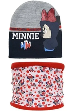 Disney Schlupfmütze Minnie Maus 2teiliges Set Kinder Herbst Wintermütze plus Loop Gr. 52 bis 54 grau 52