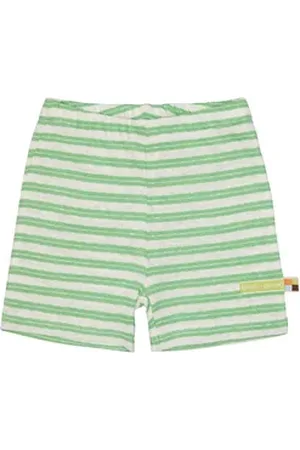 loud + proud Shorts aus Biobaumwolle mit Leinen, GOTS grün 74/80