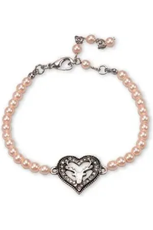 Alpenflüstern Armband Armband Damen - STRASSHERZ-HIRSCH - creme, rosé