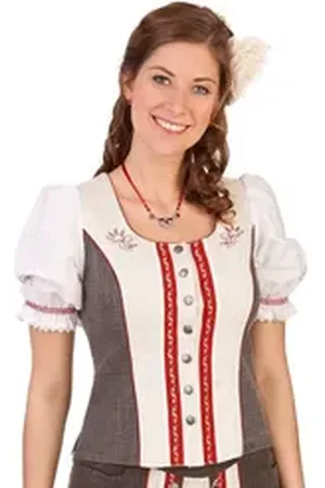 SPIETH & WENSKY Trachtenbluse Trachtenmieder - MAISACH - braun braun