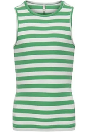 ONLY Tanktop KOGKENYA RIB STRIPE TANK TOP JRS grün 146/152