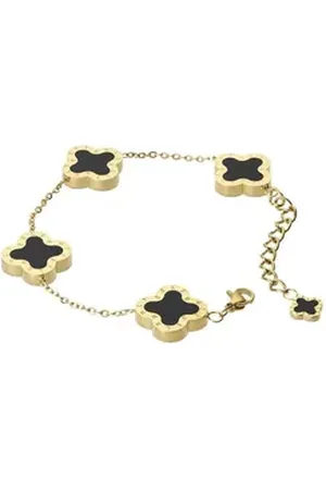 Lenoites Armband Four-leaf Clover 14 goldfarben