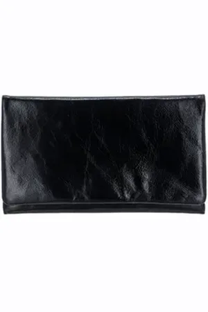 Abro+ Clutch Leather Athene blau S | 23.5 cm x 14.5 cm x 2.5 cm