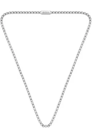 HUGO BOSS Kette ohne Anhänger Schmuck Edelstahl Halsschmuck Panzerkette CHAIN FOR HIM silberfarben