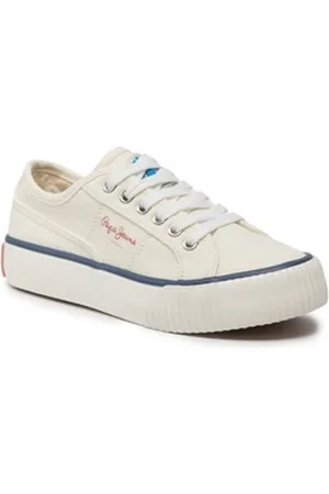 Pepe Jeans Sneakers aus Stoff Ottis Platform Girl White 800 Sneaker weiß