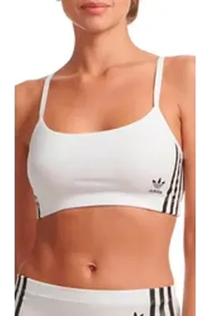 adidas Originals Bügelloser BH Comfort Flex Cotton mit charakteristischem 3-Streifen-Design weiß L