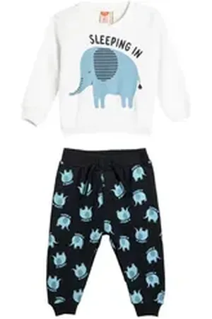 Koton Pyjama Langärmelig Normaler Hosenbein Sets weiß 68