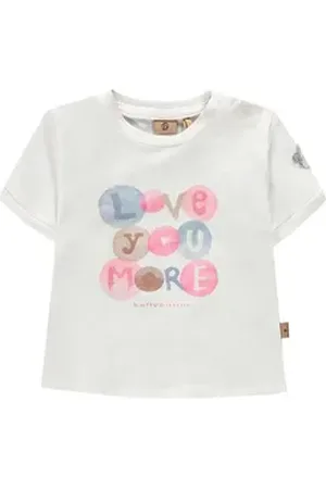 bellybutton T-Shirt T-Shirt (2-tlg) Baby T-Shirt “Love You More” – Weiß mit Print beige 110