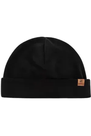 Mammut Beanie Fleece Beanie mit Logo-Patch auf Vorderseite schwarz