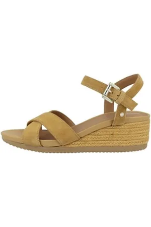 Geox D Ischia Corda C Damen Keilsandalette braun 39 EU