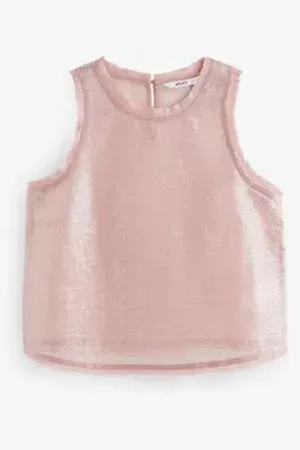 Next Shirttop Ärmelloses Tanktop mit Pailletten (1-tlg) rosa 34 (GB: 6)