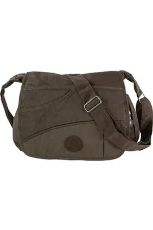 Bag Street Umhängetasche Damenhandtasche Umhängetasche (Umhängetasche), Umhängetasche Nylon, braun ca. 32cm x ca. 20cm braun