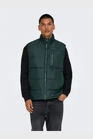 Only & Sons Steppweste ONSJAKE QUILTED VEST OTW grau M