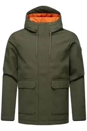Ragwear Winterjacke Mr Them stylische Herren Outdoorjacke mit großer Kapuze grün M (50)