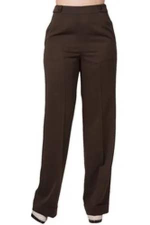Banned Retro Marlene-Hose Party On Braun Vintage Trousers 40er Jahre Stil braun XL