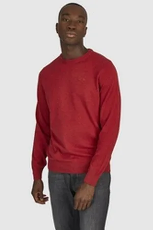 Daniel Hechter Rundhalspullover Unimuster rot 3XL