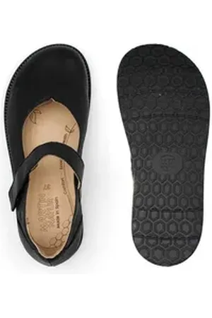 POLOLO Alma & Alina, bequemer Damen Barfußschuh aus pflanzlich gegerbtem Leder schwarz 43 EU