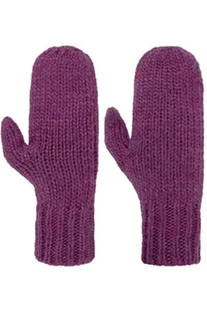 Seeberger Strickhandschuhe (1-St) Damenhandschuhe mit Futter lila