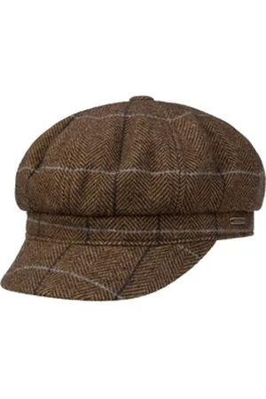 Stetson Ballonmütze (1-St) Baker-Boy-Mütze mit Schirm beige|braun XL (60-61 cm)