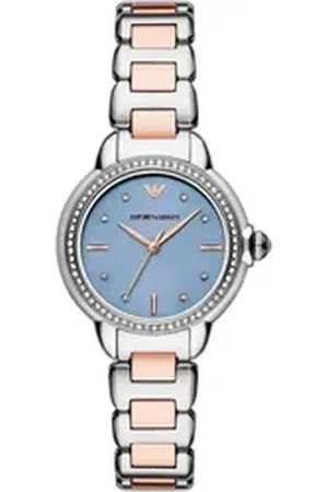 Emporio Armani Quarzuhr AR11597, Armbanduhr, Damenuhr, analog, Edelstahlarmband silberfarben