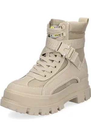 Buffalo Damen Plateau Schnürboot vegan beige Schnürboots beige 40 EU
