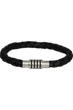 Amello Edelstahlarmband Armband schwarz Herren Armschmuck (Armband), Herren Armband ca. 20,5cm, Edelstahl (Stainless Steel), Farbe: schwarz schwarz