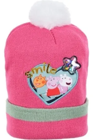 Peppa Pig Bommelmütze Peppa Wutz Kinder Mädchen Winter-Mütze Bommelmütze rosa 54