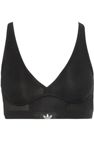 adidas Originals Bustier Flex Ribbed Cotton mit elastischem Unterbrustband grau S