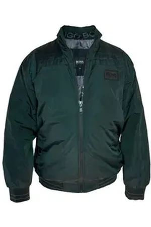 HUGO BOSS Windbreaker Hugo Herren Übergangsjacke in Übergrößen erhältlich Big & Tall grün 4XL