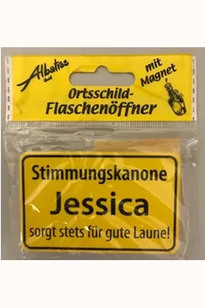 ALBATROS Schlüsselanhänger \\Jessica\\" - Flaschenöffner Ortsschild Frauenname