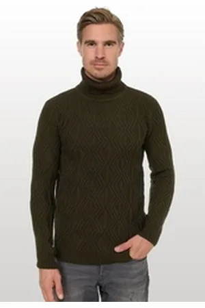 Rusty Neal Rollkragenpullover in modischem Design braun S