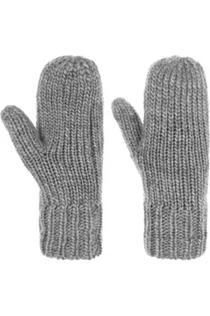 Seeberger Strickhandschuhe (1-St) Damenhandschuhe mit Futter grau