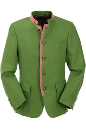 Wiesnkönig Trachtenjacke Leinenjacke Toni grün 46