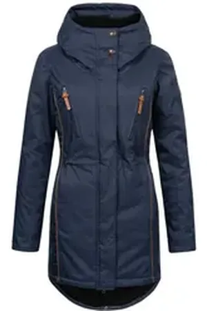 Brave Soul Wintermantel Vicky für Damen, wind- und wasserabweisend blau XL