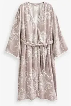 Laura Ashley Damenbademantel Morgenmantel, Viskose rosa XL