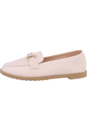 Ital-Design Damen Mokassins Freizeit Slipper Blockabsatz Mokassins in Beige beige|braun 38 EU