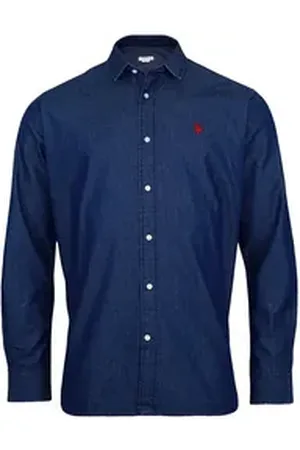 U.S. Polo Assn. U.S. Polo Assn Langarmhemd Shirt Jeanshemd Denim (1-tlg) blau 3XL