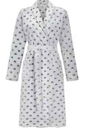 Ringella Pyjama Damen Wickel Mantel mit Herzdessin 456470 grau 44