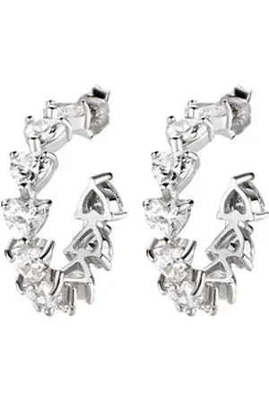 AMEN Creolen-Set Ohrringe Creolen Sterlingsilber Zirkonia D silberfarben