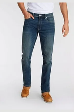 AJC Straight-Jeans gerade geschnitten, Used-Look-Waschung, niedrige Leibhöhe blau 30