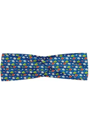 Abakuhaus Stirnband Elastisch und Angenehme alltags accessories Kindergarten Leuchtende Fische Marinekunst blau