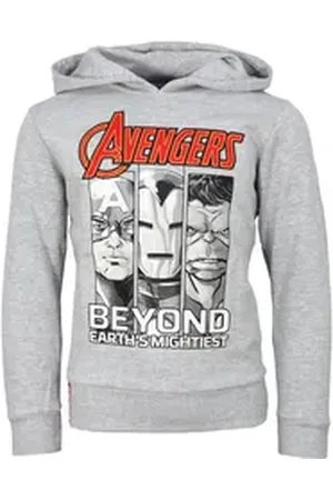 Marvel Kapuzenpullover Avengers Kinder Jungen Fleece Hoodie Pulli Gr. 104 bis 152 grau 116