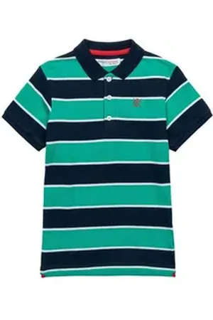 Minoti Poloshirt Gestreiftes Poloshirt (1y-14y) grün 80-86cm